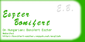 eszter bonifert business card